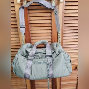 Steve Madden Green Quilted Nylon Puffer Weekender Bag | Travel Duffel NWOT